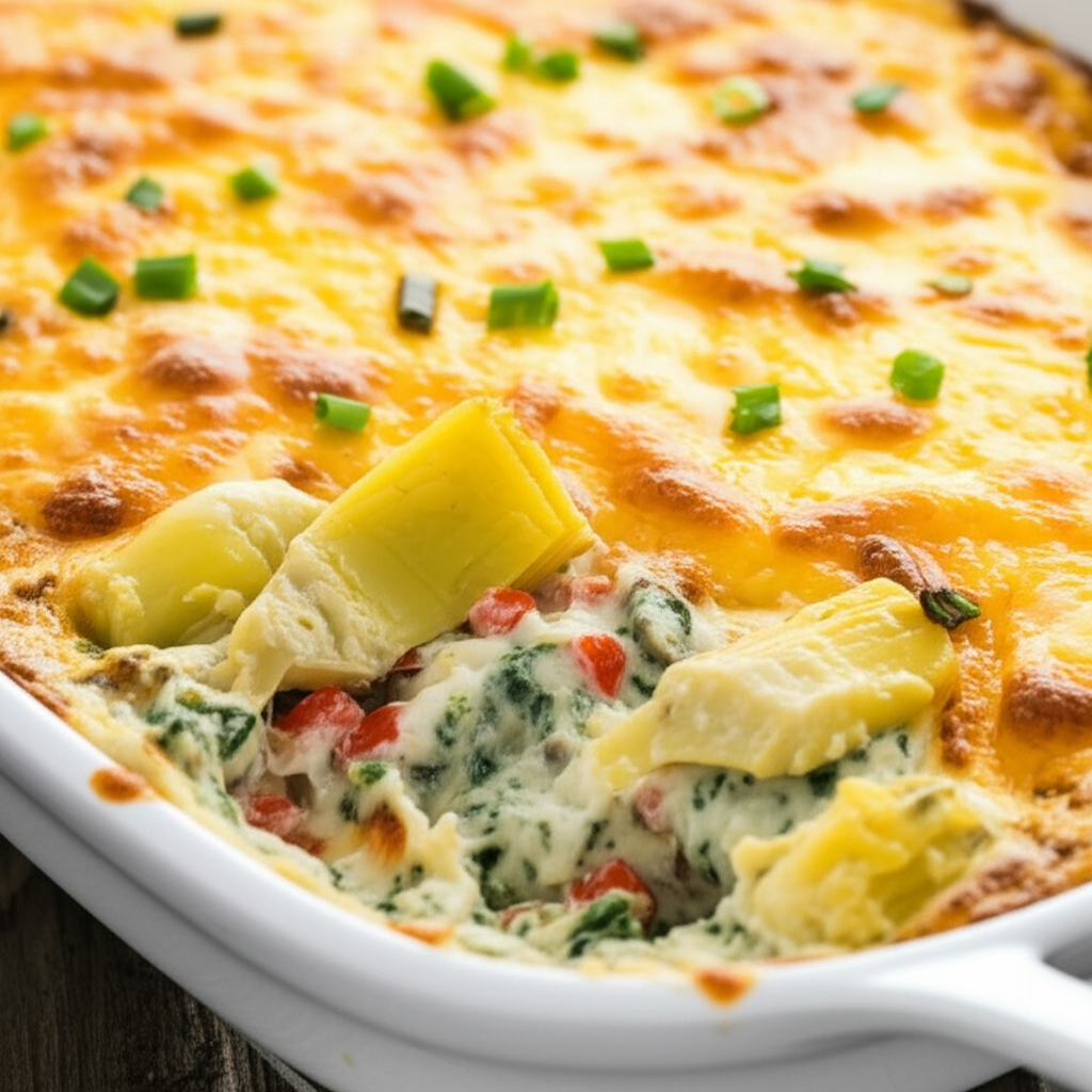 Amazingly Cheesy Creamy Spinach Artichoke Dip image
