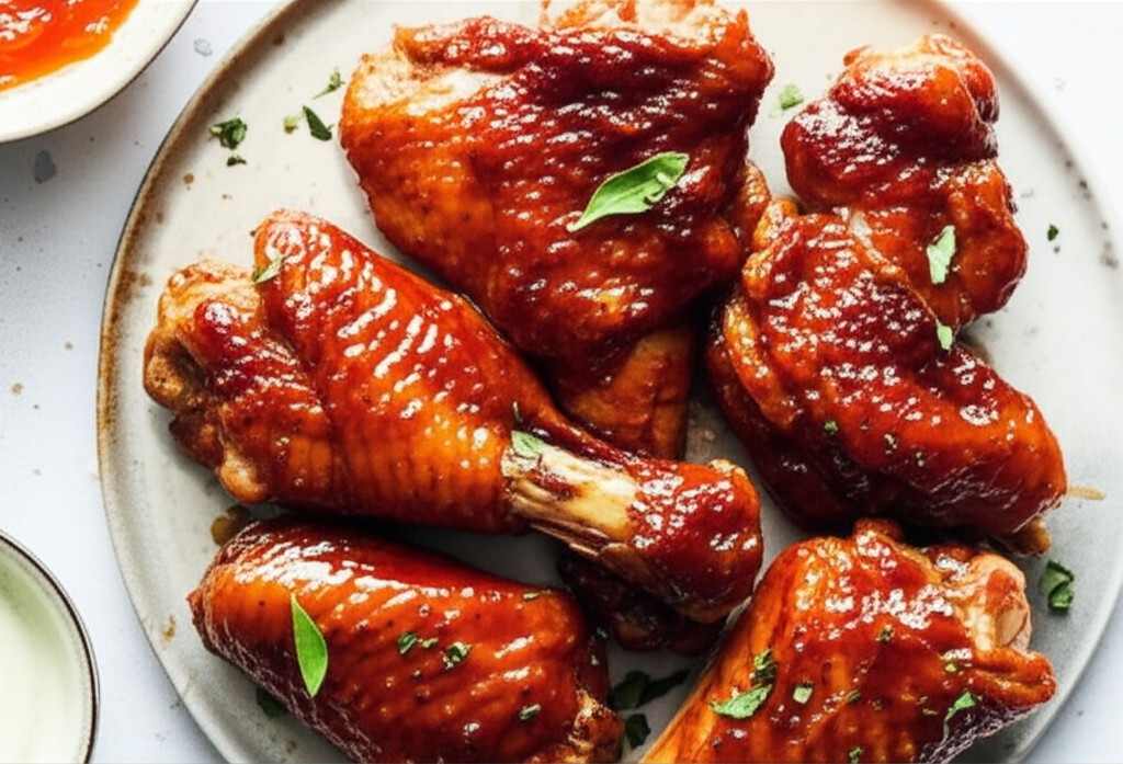 Amber Glazed Turkey Wings Legs image