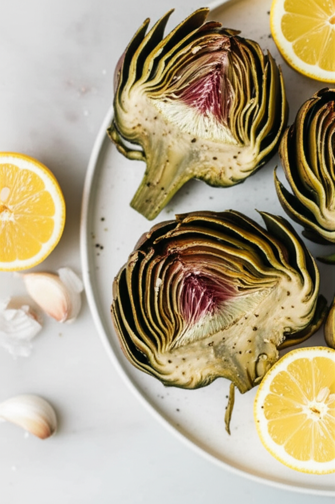 No Fuss Easy Baked Artichokes image