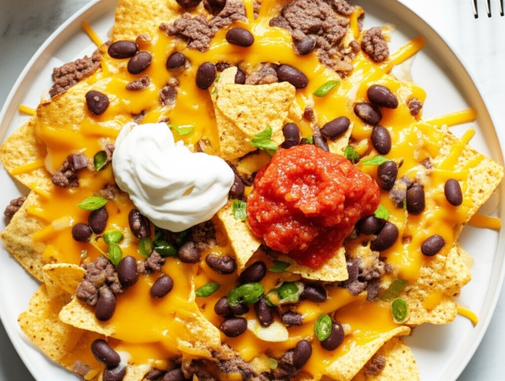 No Time Flat Nuked Nachos With Salsa And Cheese image