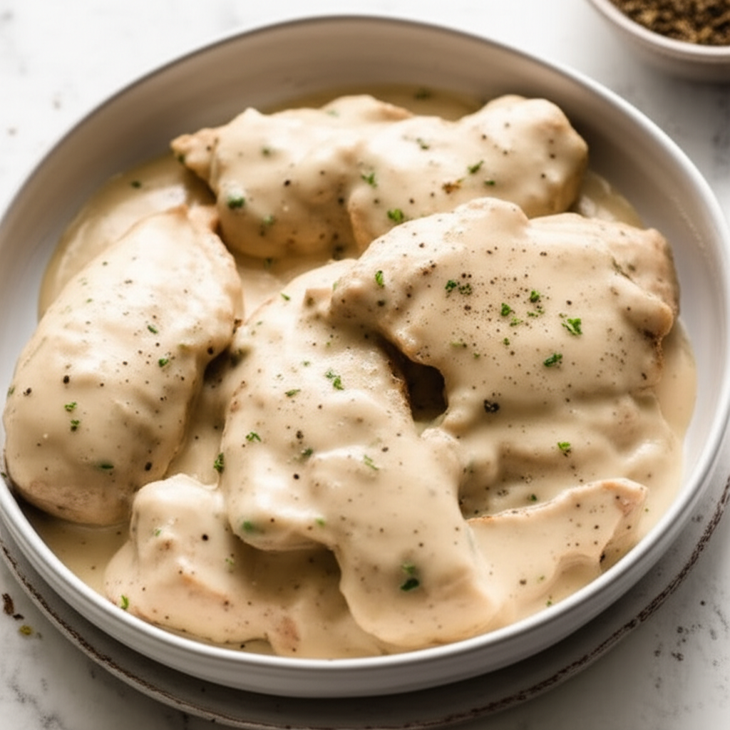 Amish Baked Creamed Chicken image