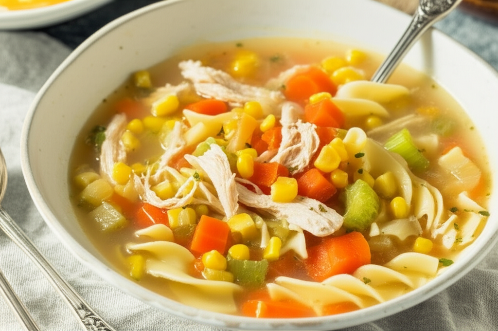 Amish Chicken Corn Soup image