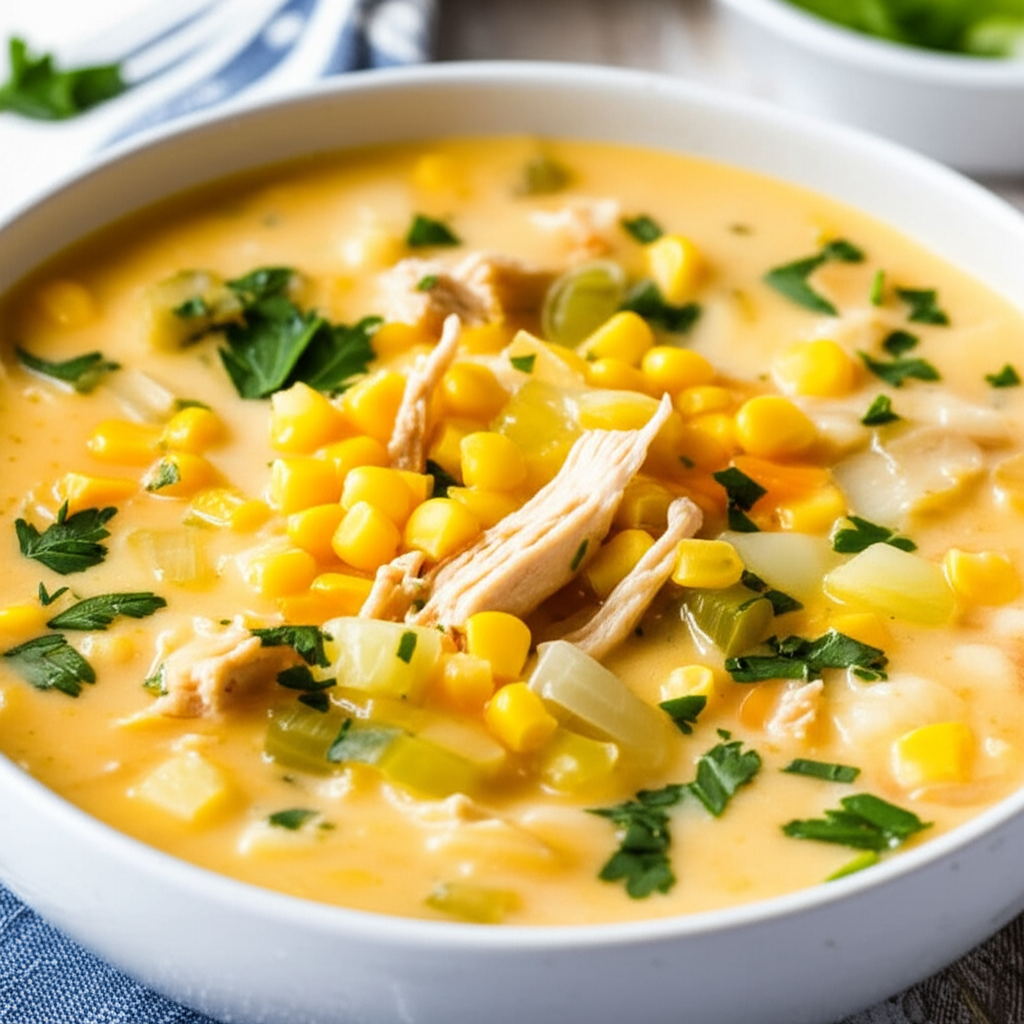 Amish Chicken Corn Soup image