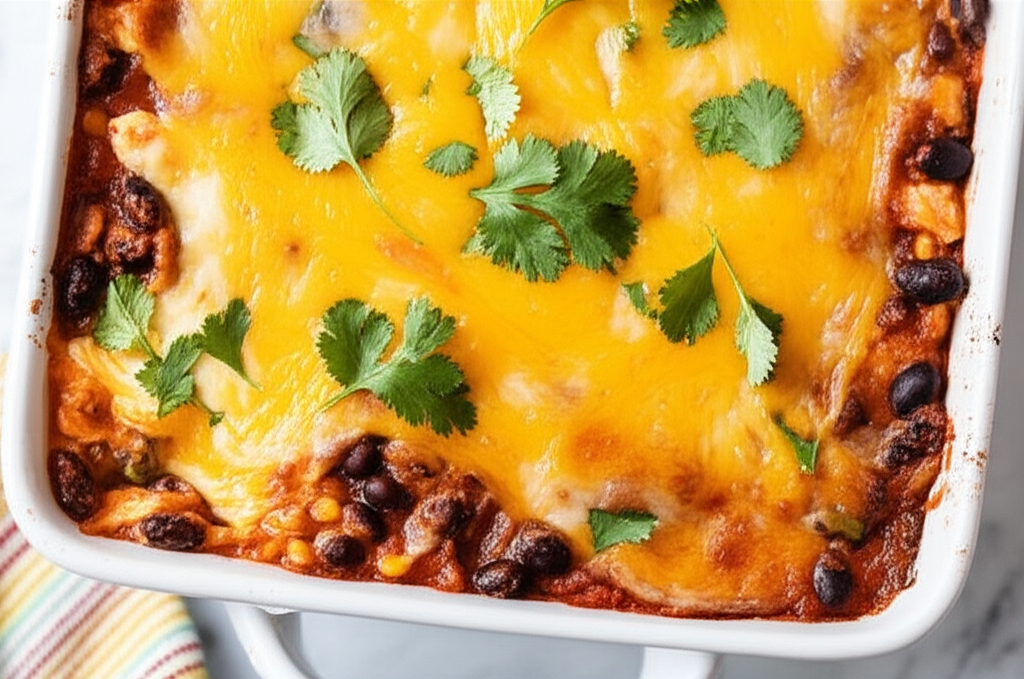 Pantry Raid Chicken Enchilada Casserole image