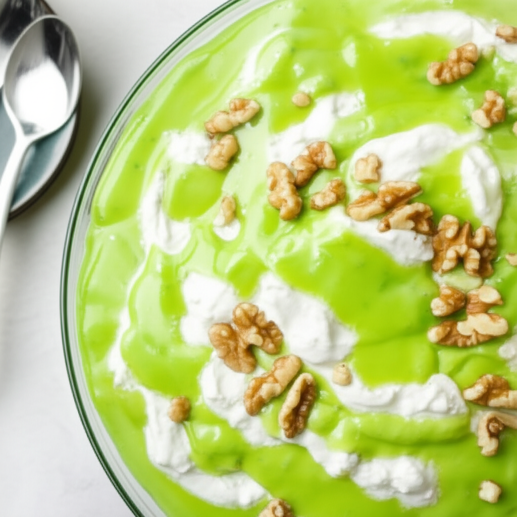 Amish Dry Lime Gelatin Salad Dessert Jello image