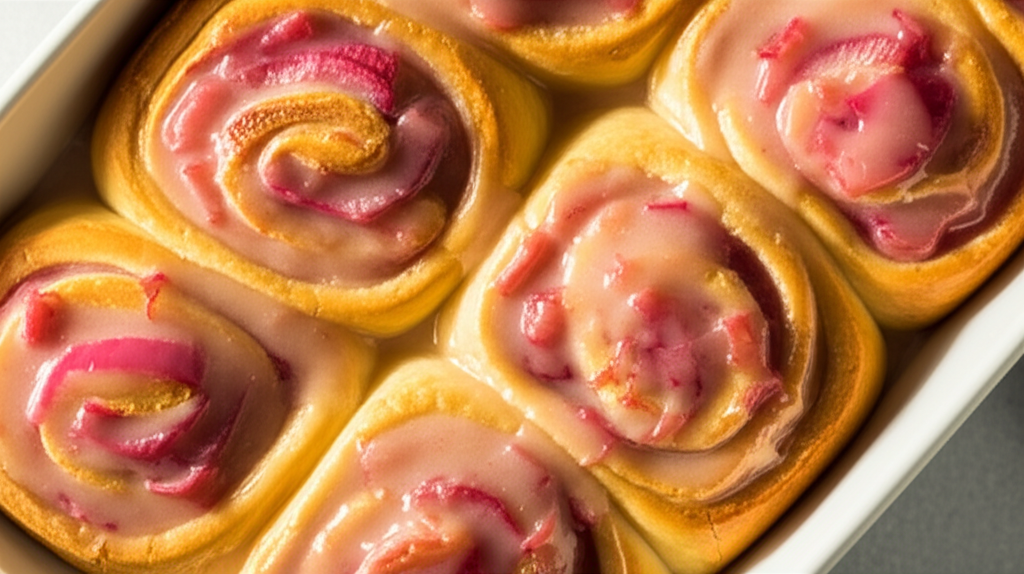 Amish Gooey Rhubarb Rolls image