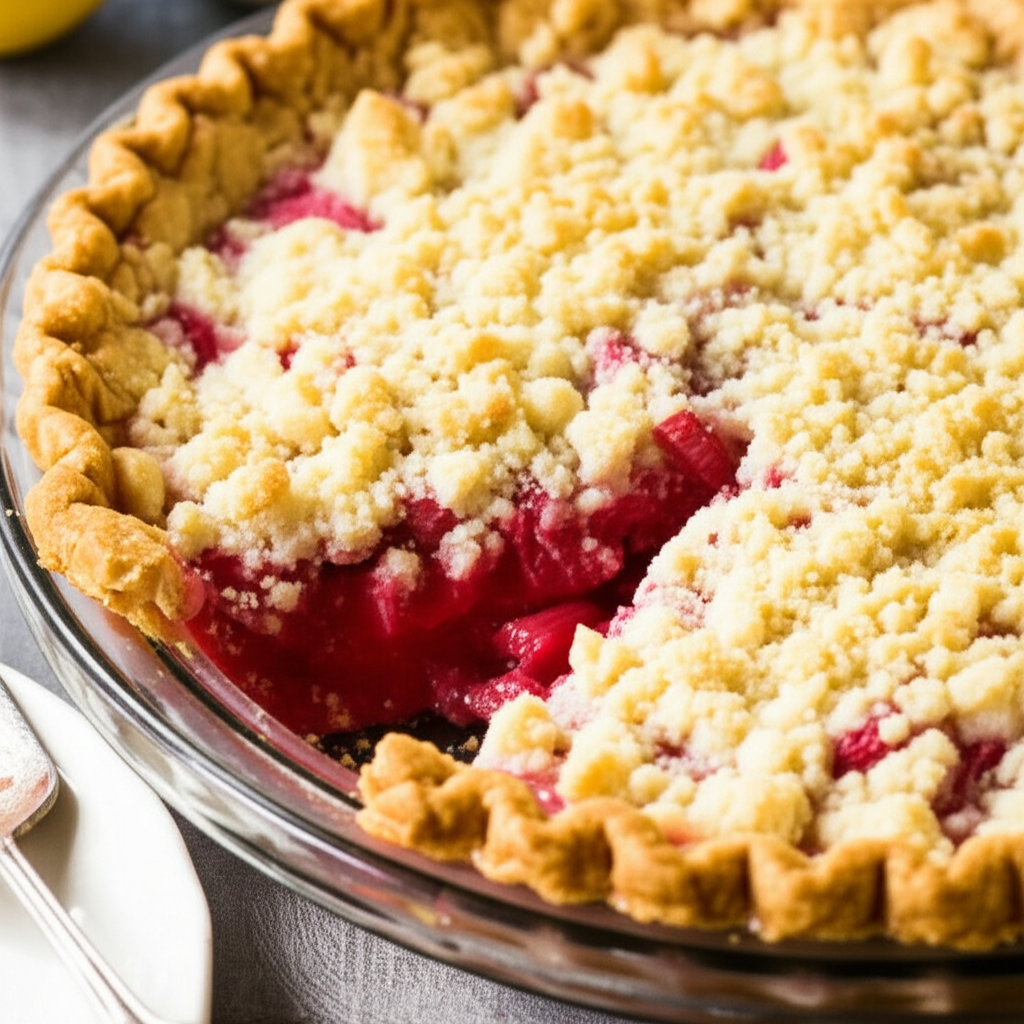 Amish Rhubarb Pie image