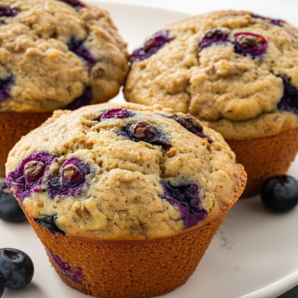 Amy S Low Fat Blueberry Bran Muffins image