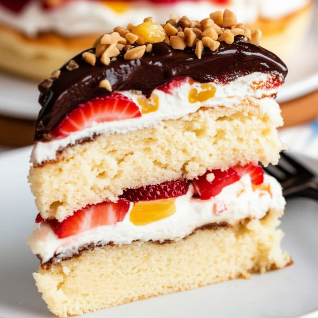 An Actual Banana Split Cake image