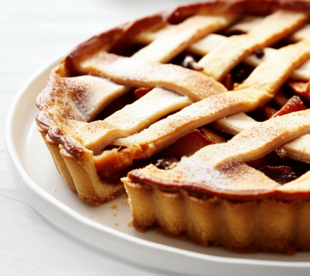An Irish Apple Tart On A Plate image