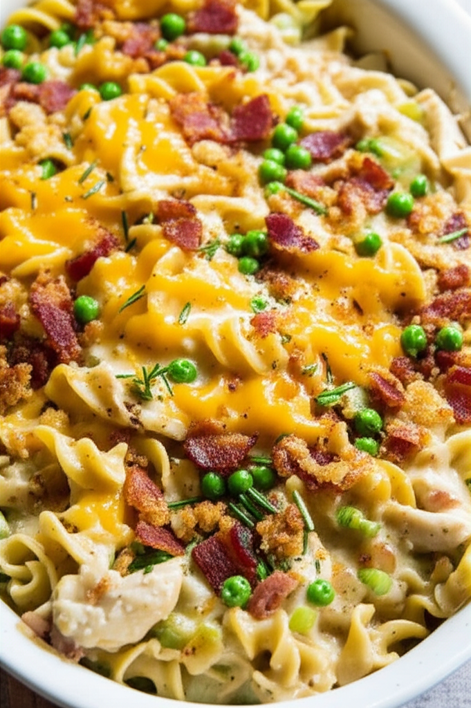 An Unusual Take On Chicken Noodle Casserole image