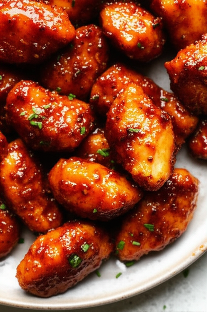 Ancho Chile Chicken Bites In Ancho Chili Sauce image