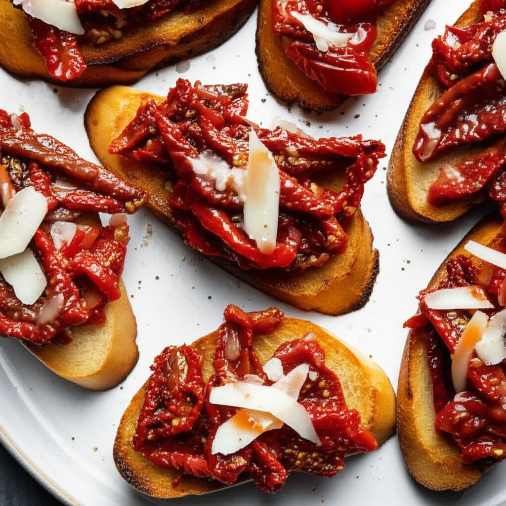 Anchovy Sun Dried Tomato Bruschetta image