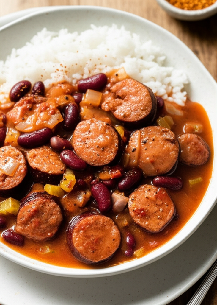 Andouille Sausage And Beans image