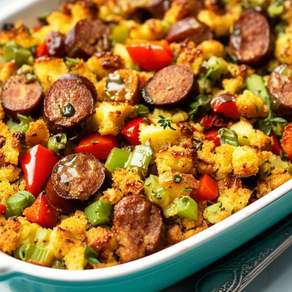 Andouille Sausage And Corn Bread Stuffing image