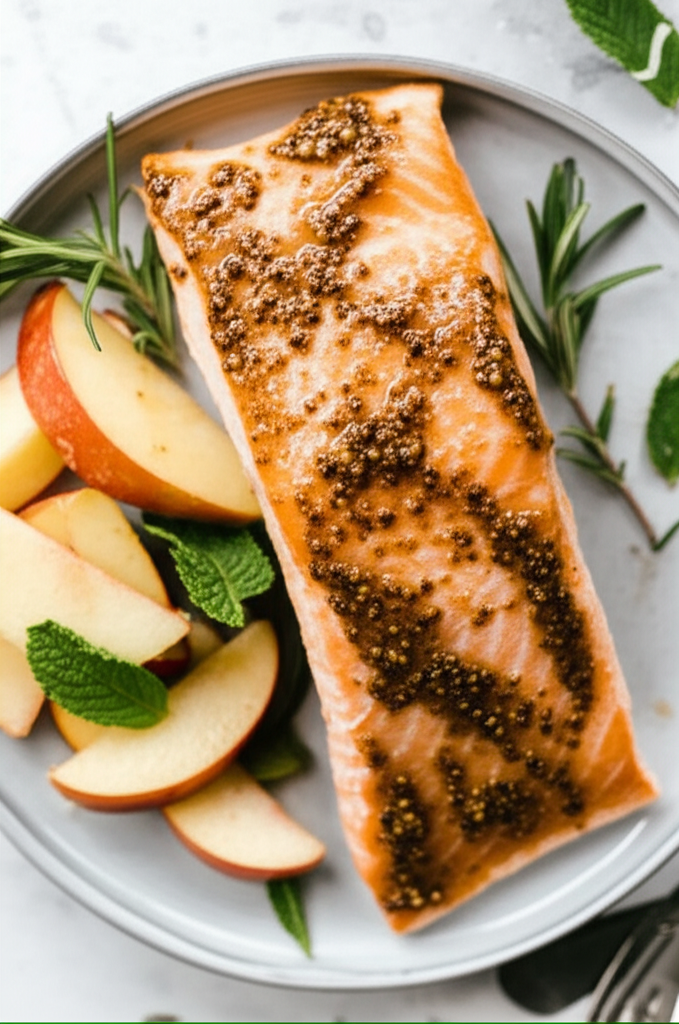 Andreas Viestad S Honey And Mustard Marinated Salmon With Rosema image