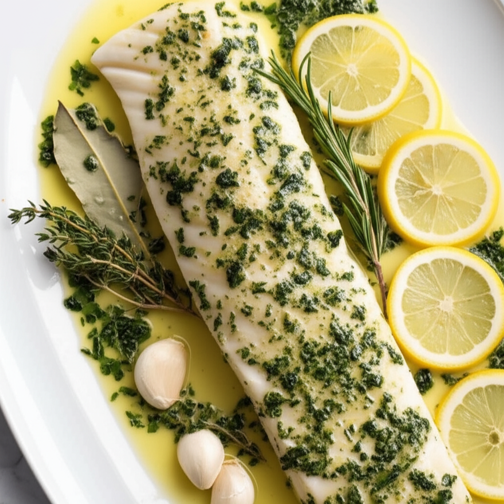 Andreas Viestad S Norwegian Baked Halibut With Herbs And Rosemar image