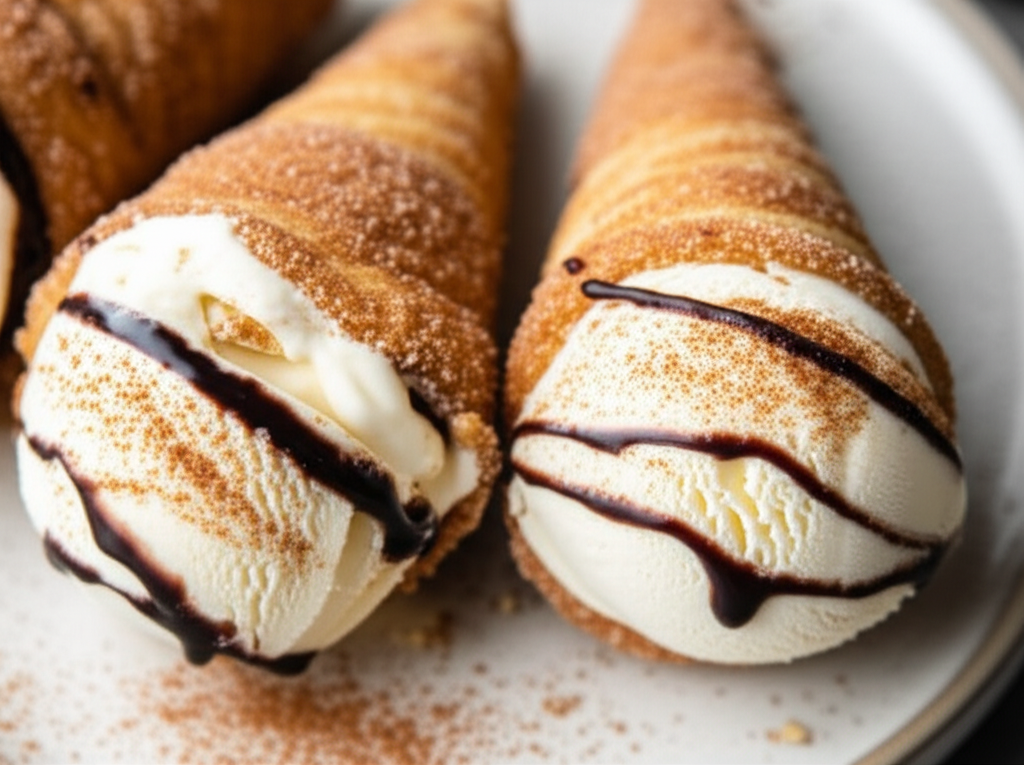 Churro Ice Cream Cones image