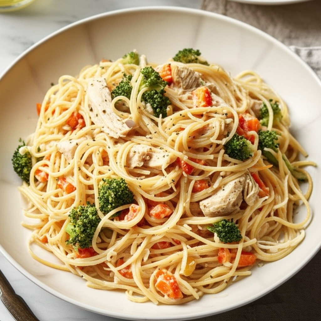 Angel Hair Pasta With Chicken Mk image