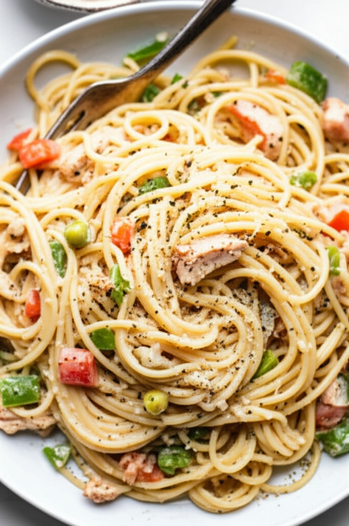 Angel Hair Pasta With Chicken And Veggies image