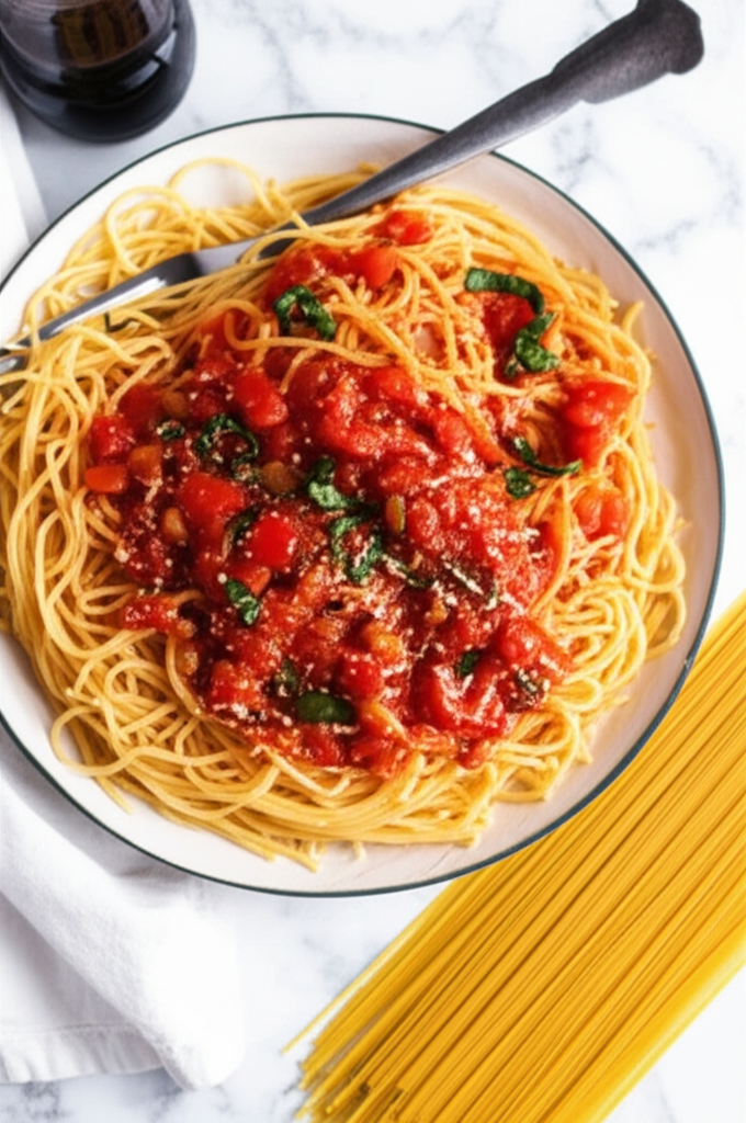 Angel Hair Pasta With Fresh Tomato Sauce image