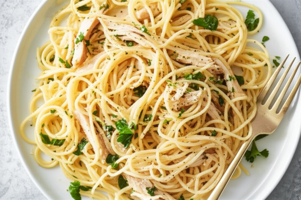 Angel Hair Pasta With Lemon And Chicken image