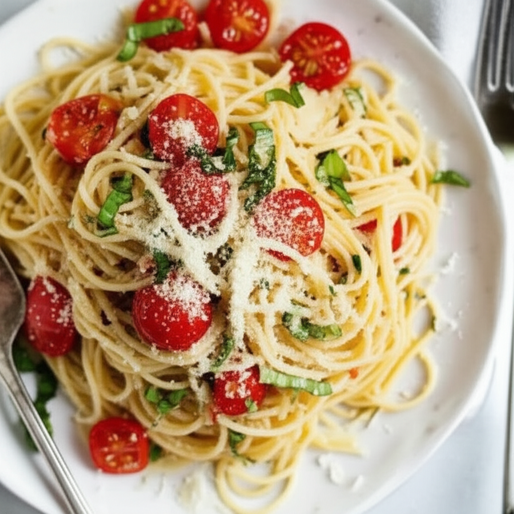 Angel Hair Pasta With Lemon And Garlic image