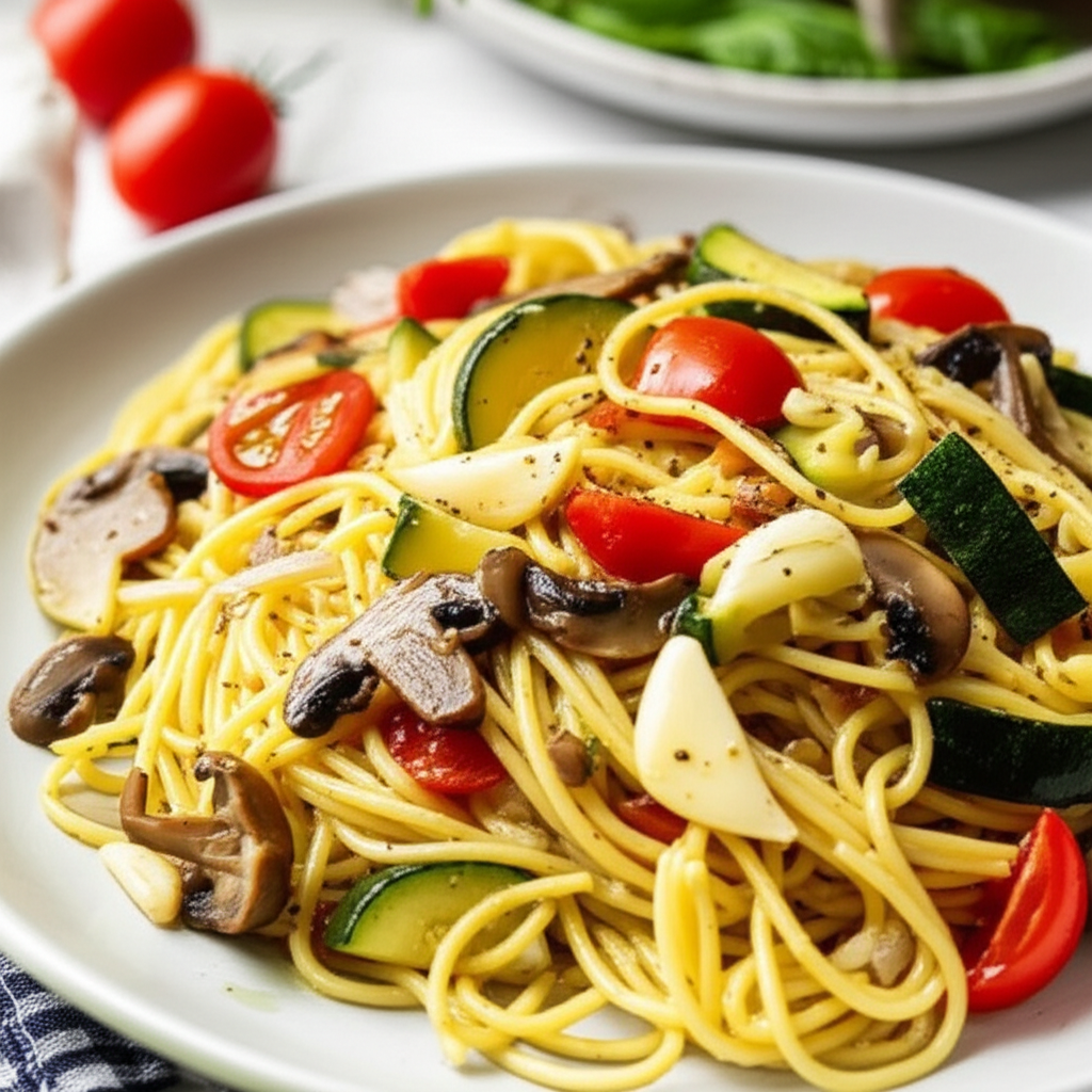 Angel Hair Pasta With Roasted Garlic image