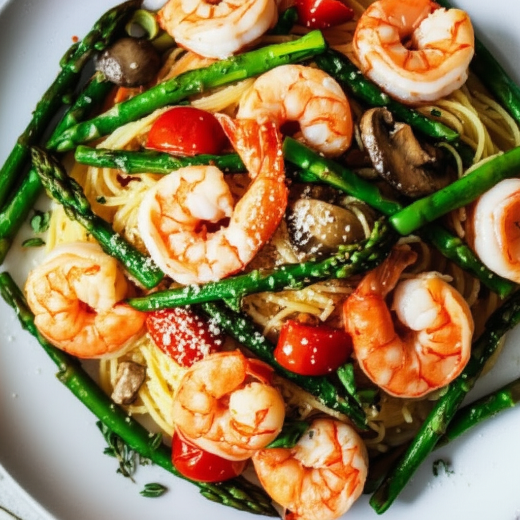 Angel Hair Pasta With Shrimp image
