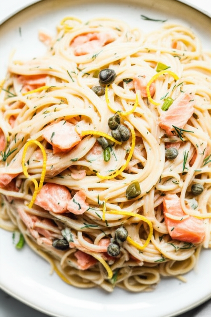 Angel Hair Pasta With Smoked Salmon And Dill image