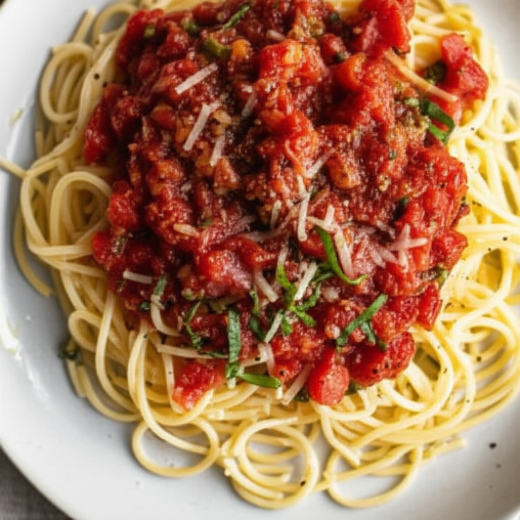 Angel Hair With Balsamic Tomatoes image