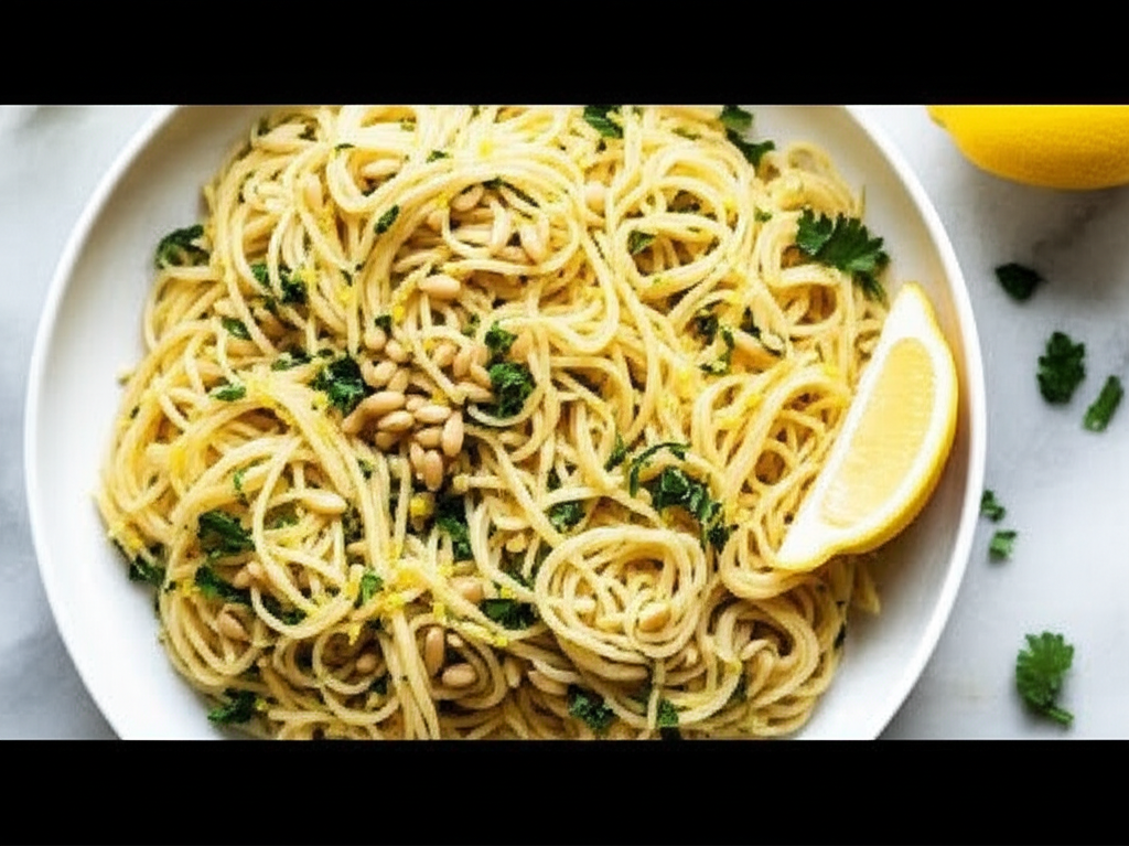 Angel Hair With Lemon And Pine Nuts image
