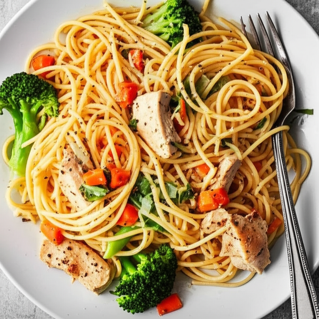 Angel Hair Pasta With Herbed Chicken image