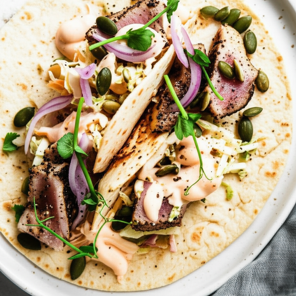 Thetis Queen Albacore Tuna Tacones With Spicy Spot P image