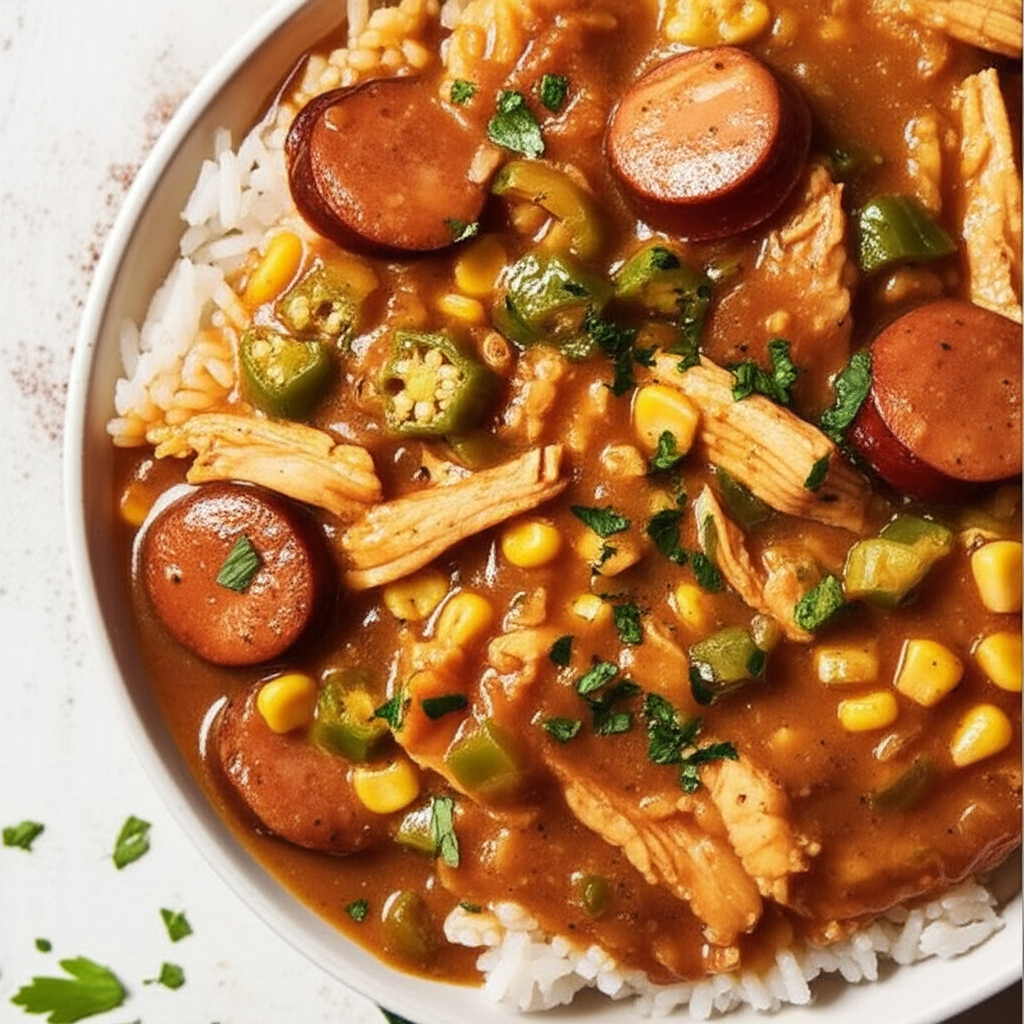 Anita S Easy Slow Cooker Gumbo image