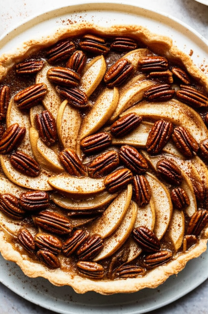 Annas Apple Ginger Pecan Tart image