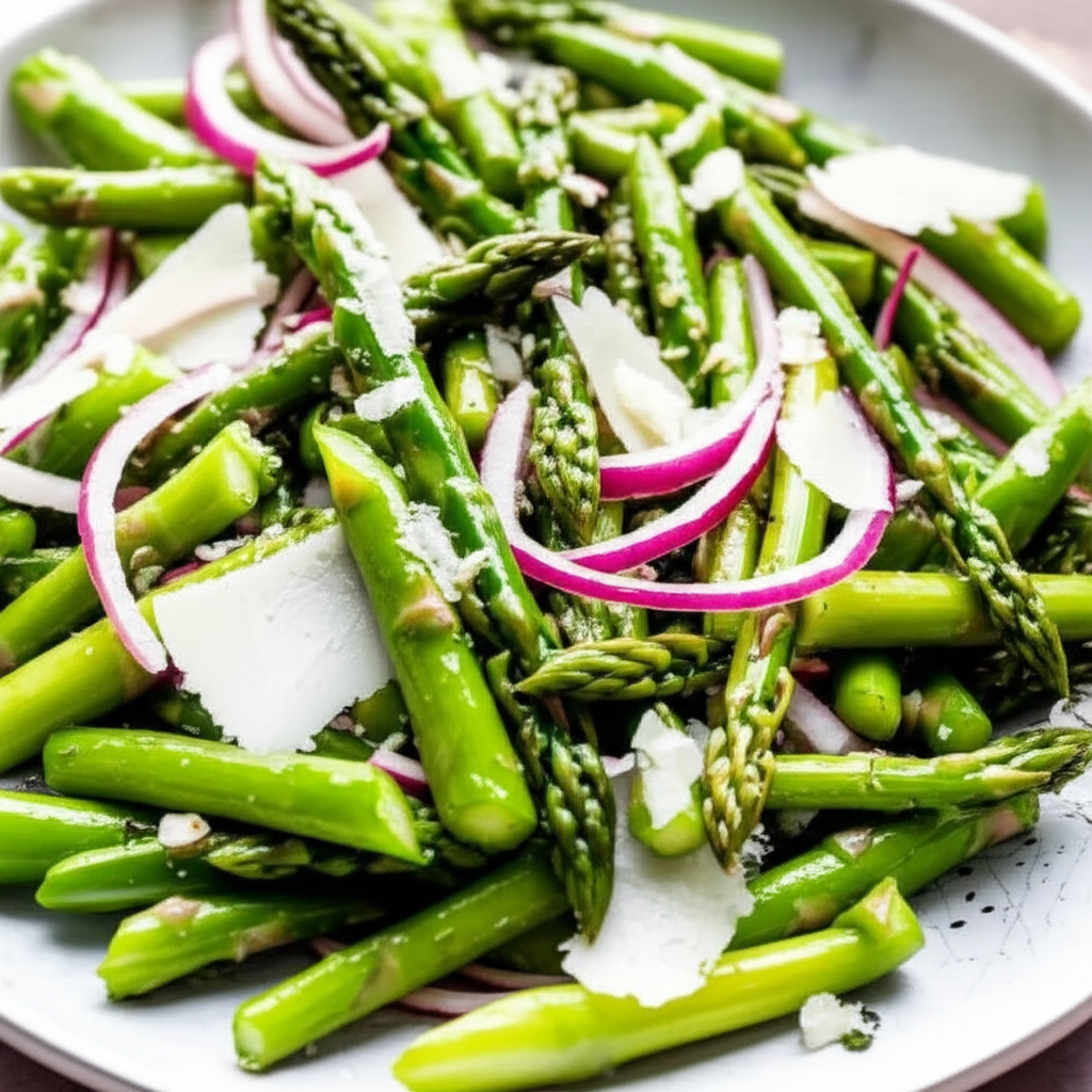 Anne Burrell's Asparagus Pecorino And Red Onion Salad image