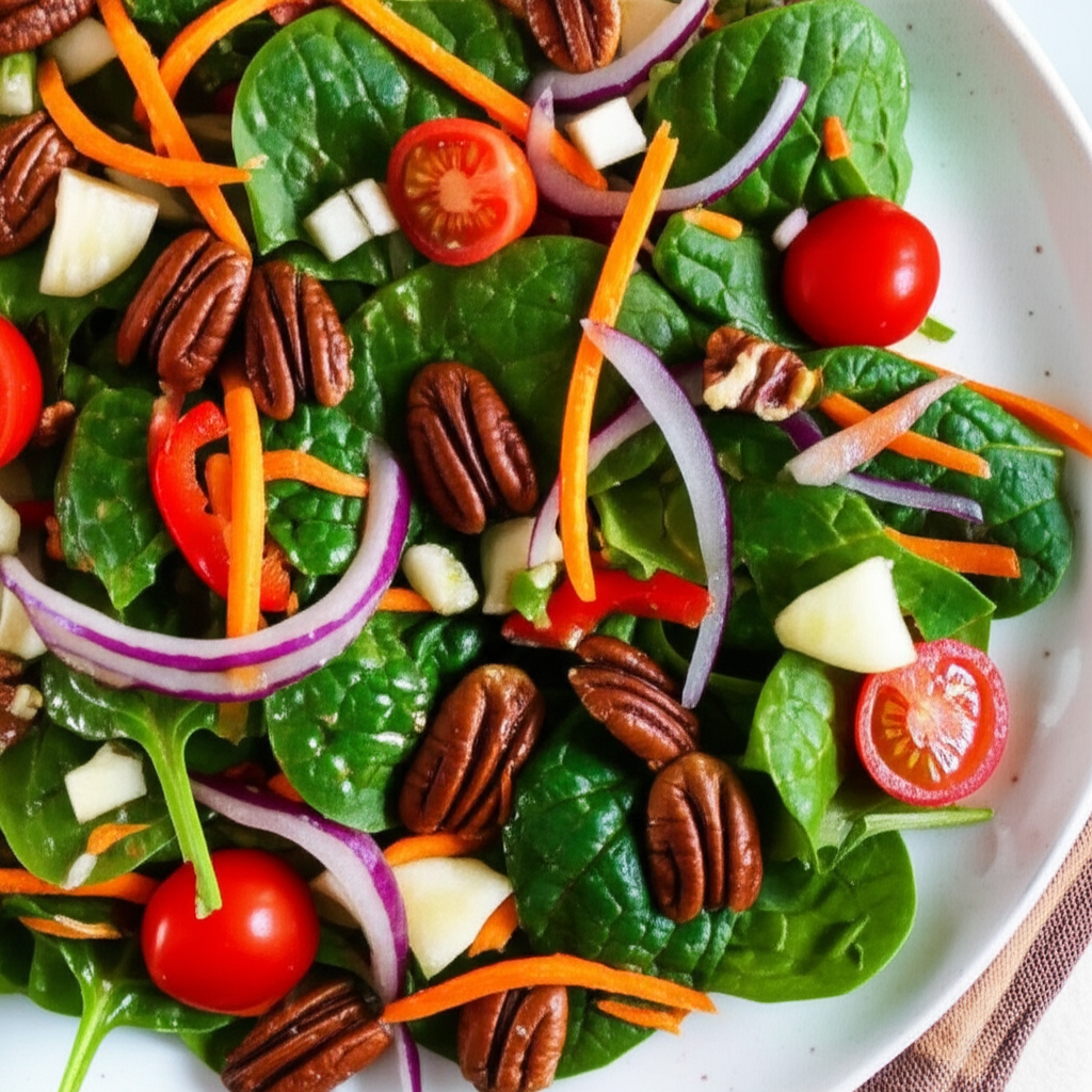 Annie S Scrumptious Maple Pecan Spinach Salad W Maple Dressing image