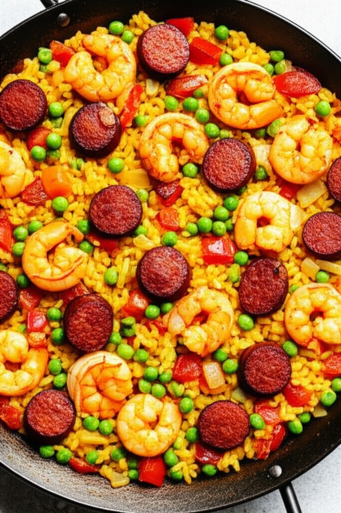 Another Quick Shrimp And Chorizo Paella image