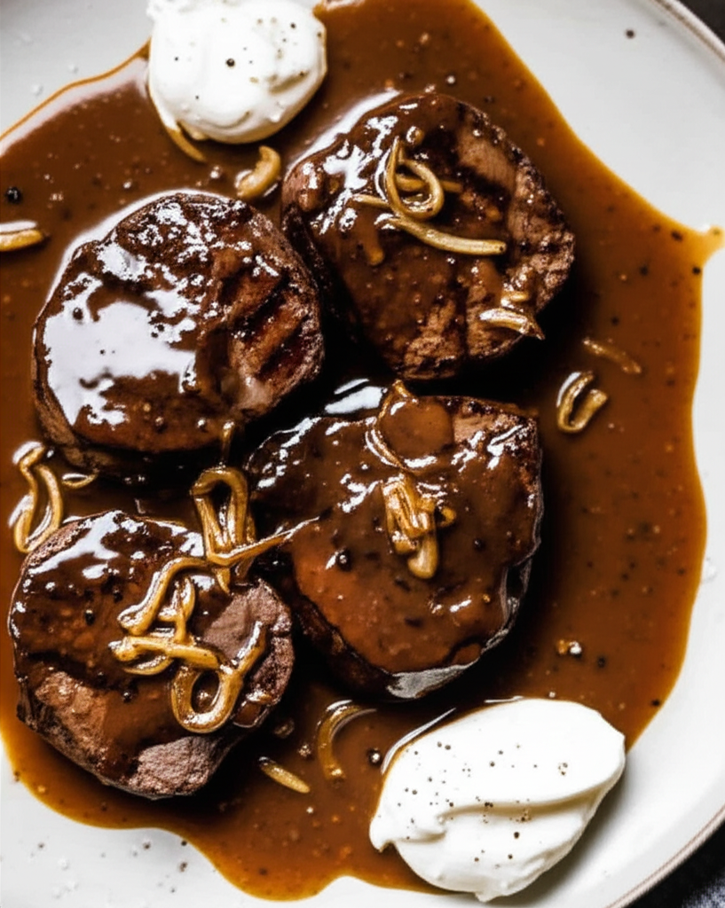 Antelope Medallions With Brown Sauce image