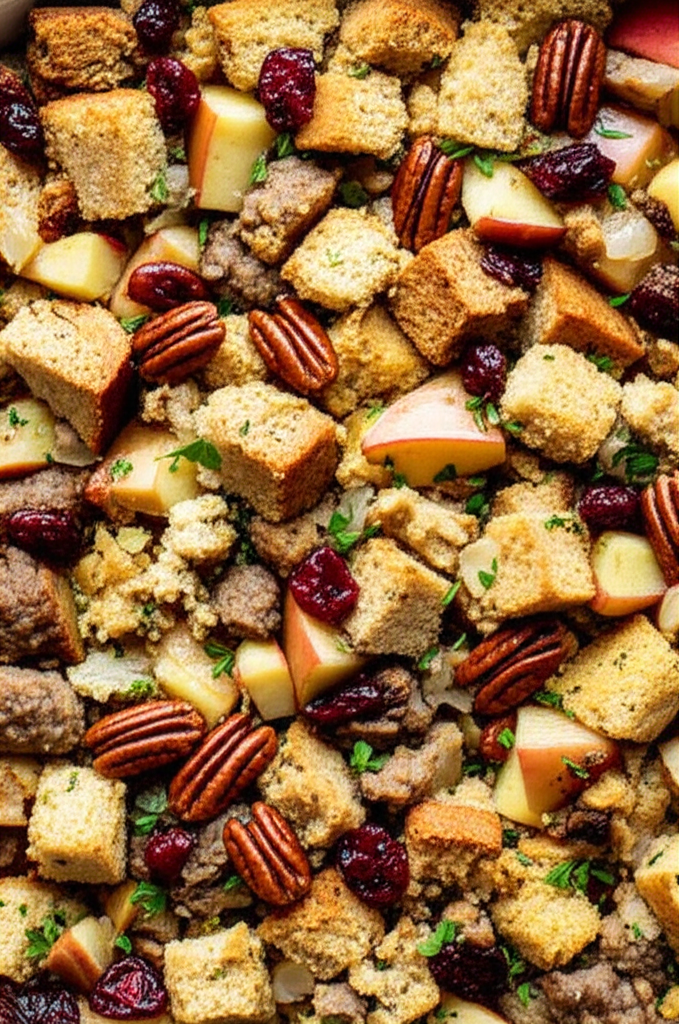 Cornbread Sausage Apple Pecan Stuffing image