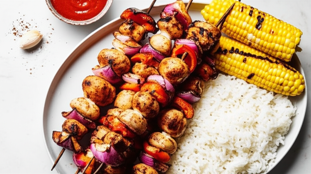 Anticuchos De Pollo Grilled Chicken Skewers image