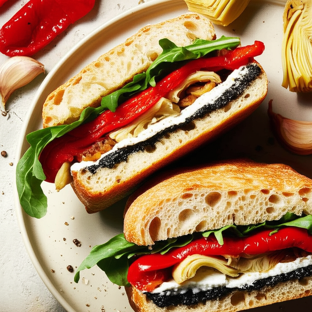 Antipasto Sandwiches With Goat Cheese image