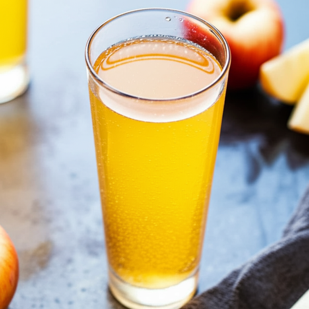 Apfelsaftschorle Sparkling Apple Juice Homemade image