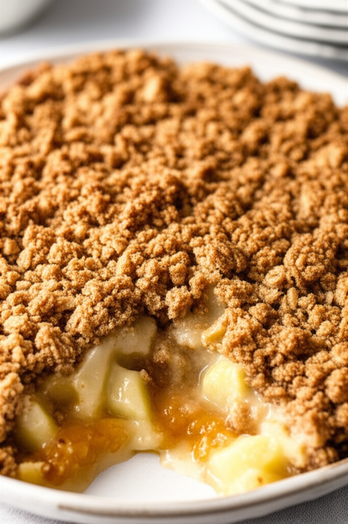 Apple Apple Pudding With Oatmeal Crisp Top image