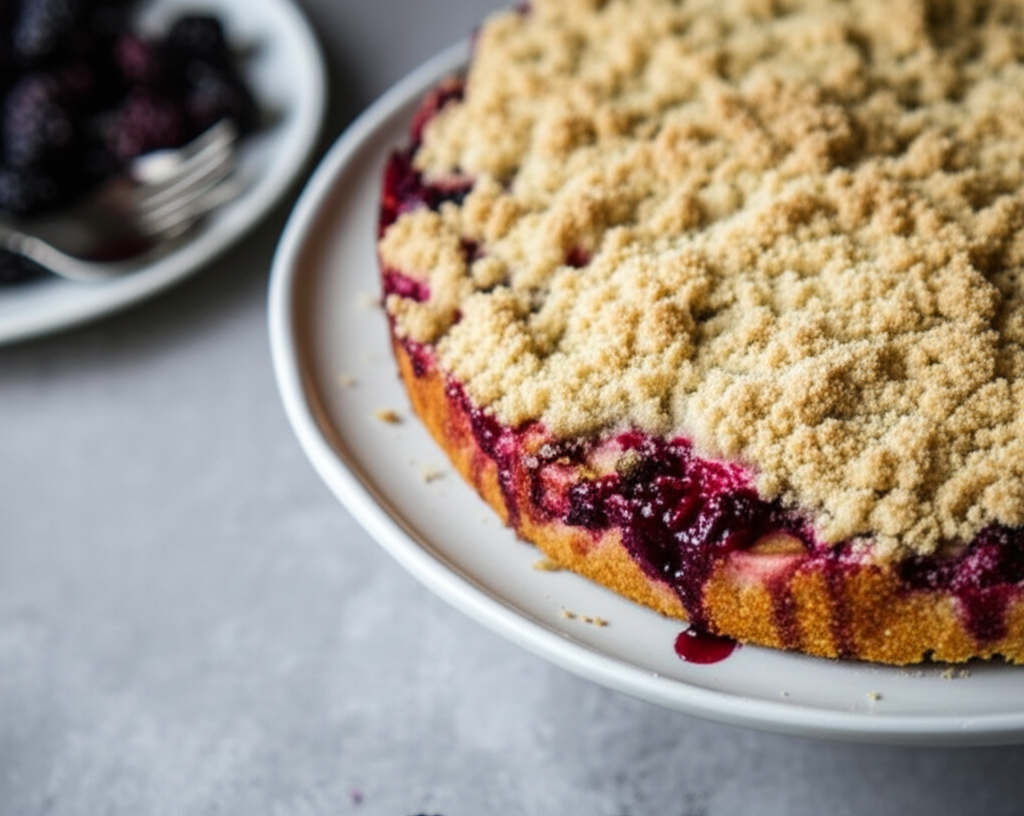 Apple Blackberry Crumble Cake image