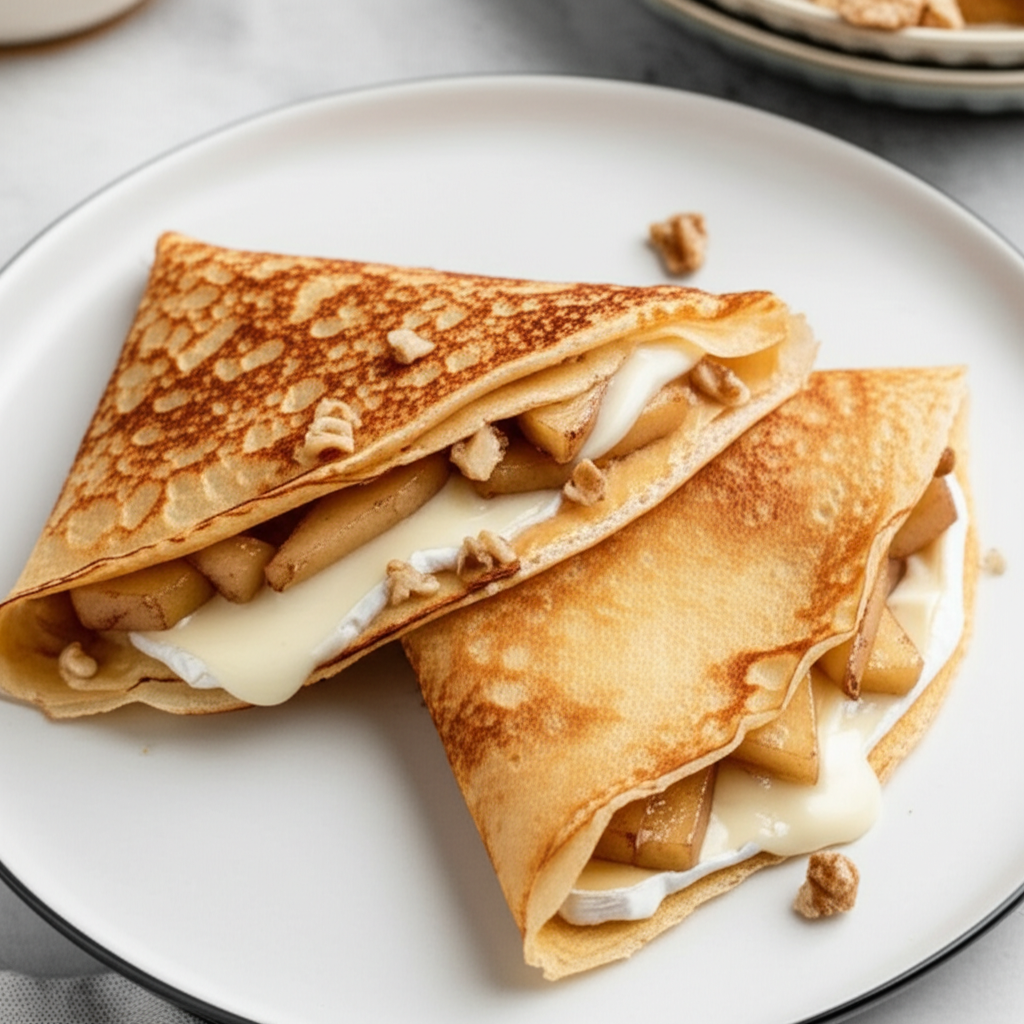 Apple Brie Half Moon Crepes image