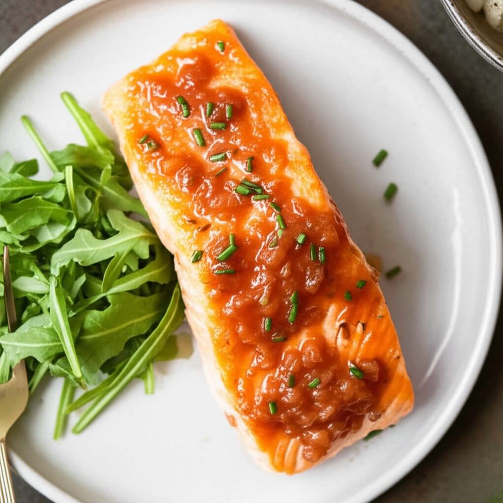 Apple Horseradish Glazed Salmon image