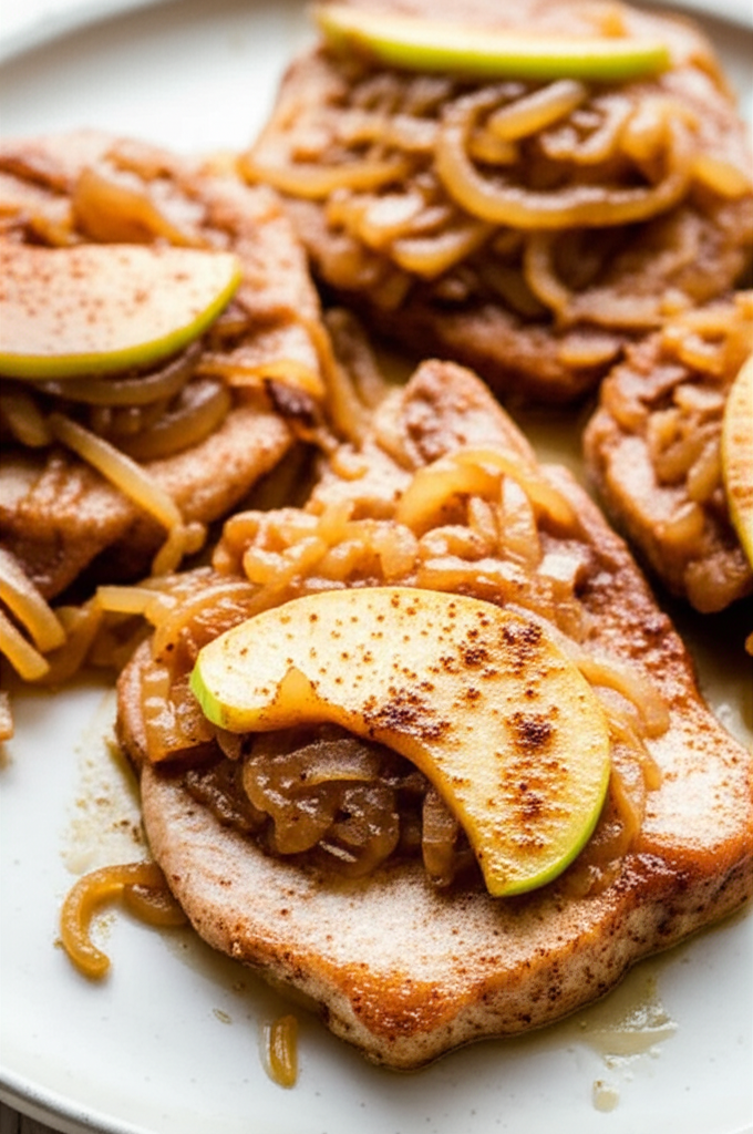 Apple Onion Pork Chops image