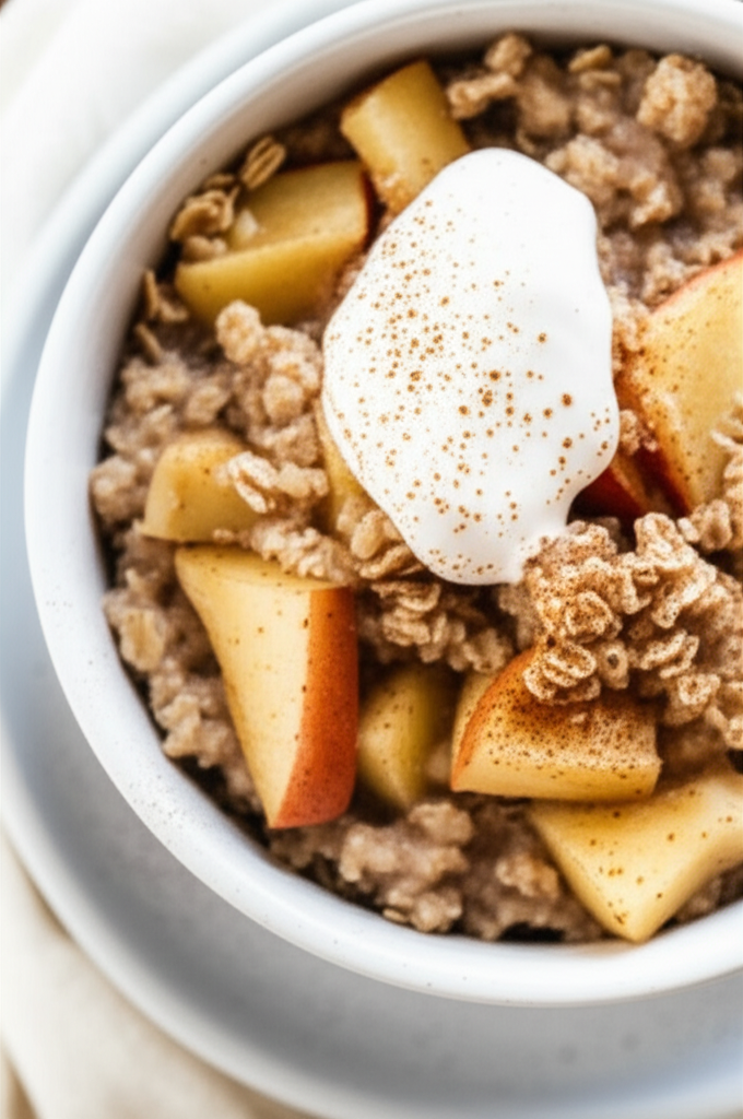 Apple N Oats Breakfast Pudding image